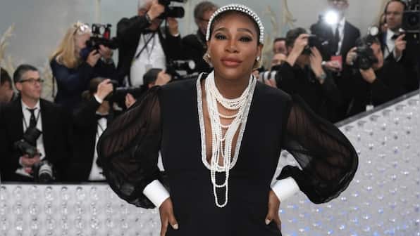 Serena Williams debuts baby bump at MET Gala