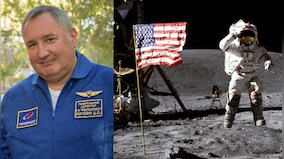 Stoking Conspiracies: Russian space agency boss says that 'no proof' US ever landed on the Moon