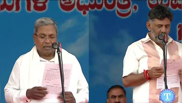 Karnataka Minister says Siddaramaiah will be CM for 5 years; Deputy CM Shivakumar points at Congress high command