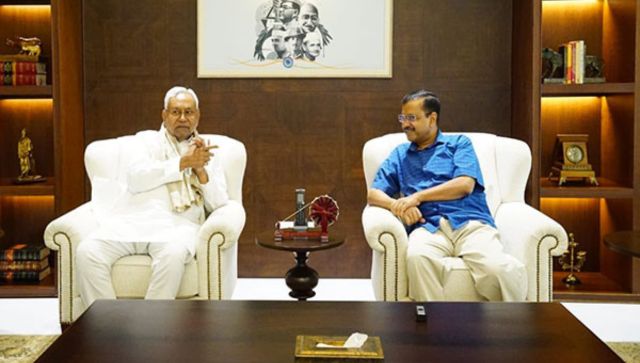 Bihar CM Nitish Kumar meets Delhi CM Kejriwal, pitches united opposition against BJP Bihar CM Nitish Kumar meets Delhi CM Kejriwal, pitches united opposition against BJP