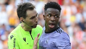 Vinicius has red card overturned after suffering racial abuse; Valencia stand closed, club fined