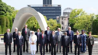 PM Modi pays floral tributes at Hiroshima Peace Memorial Park