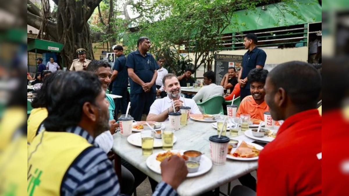 Rahul Gandhi meets gig workers in Bengaluru, reiterates Congress' poll promise of Rs 3,000 crore corpus fund for them