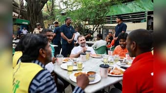 Rahul Gandhi meets gig workers in Bengaluru, reiterates Congress' poll promise of Rs 3,000 crore corpus fund for them
