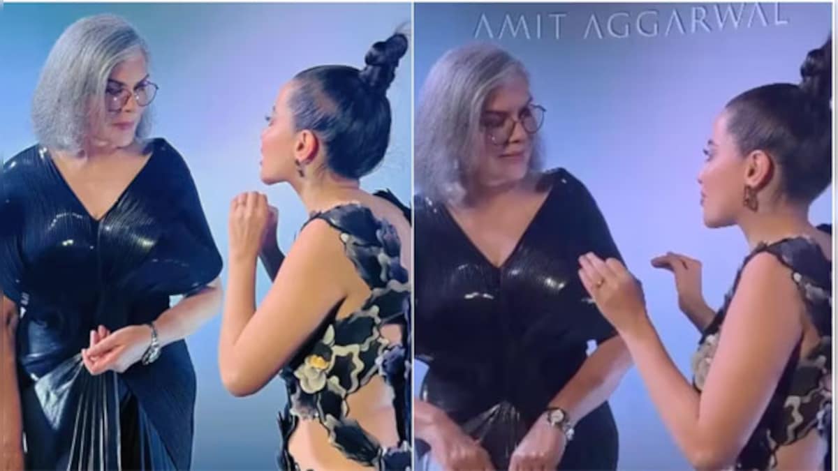 Watch: Zeenat Aman meets Uorfi Javed, fans think veteran actress isn't pleased with her fashion choices