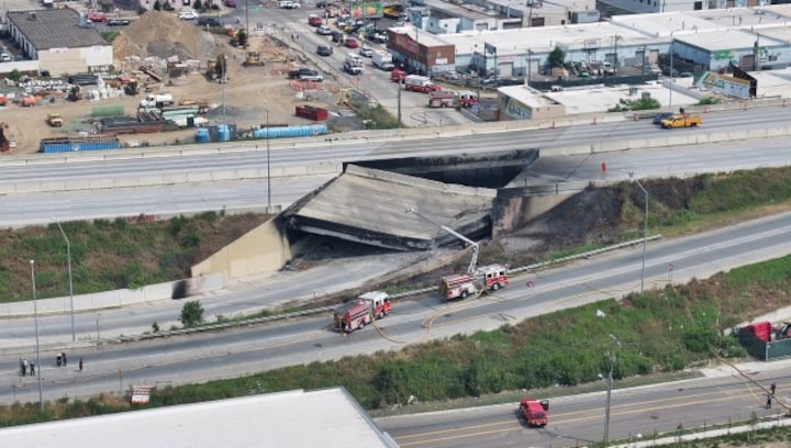 Philadelphia picks up the pieces after a major highway collapses