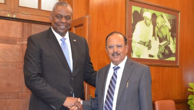 NSA Ajit Doval meets US Defence Secy Lloyd Austin, discusses ways to boost cooperation in maritime, military, aerospace NSA Ajit Doval meets US Defence Secy Lloyd Austin, discusses ways to boost cooperation in maritime, military, aerospace