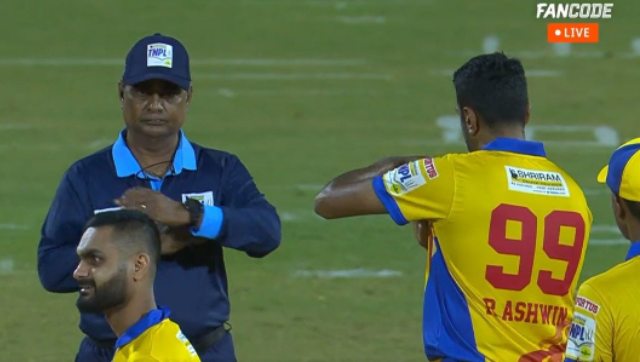 Watch: 2 reviews in 1 ball; Ravichandran Ashwin reviews DRS decision in TNPL Watch: 2 reviews in 1 ball; Ravichandran Ashwin reviews DRS decision in TNPL