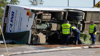 10 killed in Australia wedding bus crash, driver arrested