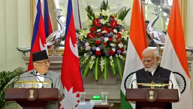 PM Modi, Pushpa Kamal Dahal flag off cargo train between Bihar and Nepal PM Modi, Pushpa Kamal Dahal flag off cargo train between Bihar and Nepal