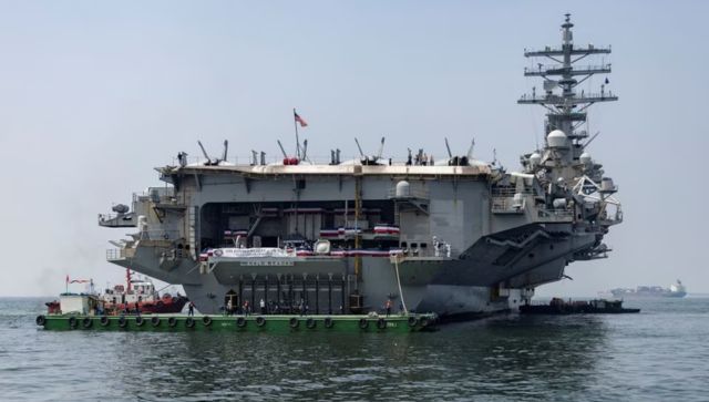 US aircraft carrier Ronald Reagan to make rare port call in Vietnam amid South China Sea tensions US aircraft carrier Ronald Reagan to make rare port call in Vietnam amid South China Sea tensions