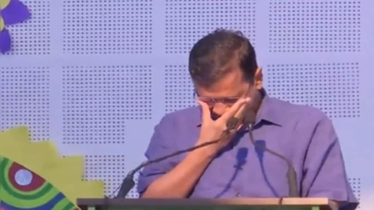 WATCH: Delhi CM Arvind Kejriwal sheds a tear for jailed comrade Manish Sisodia