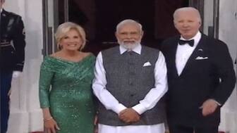 WATCH: President Biden, First Lady Jill Biden welcome PM Modi at White House for State dinner
