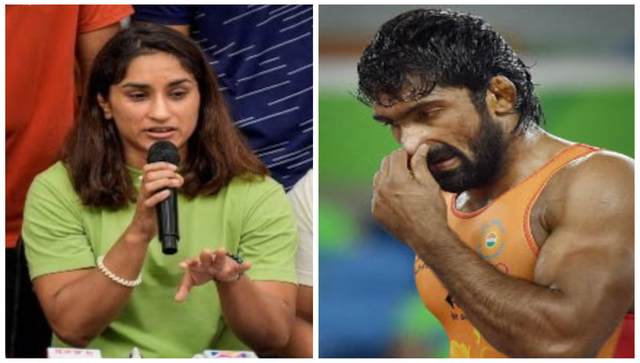 Brij Bhushan's 'flunkey': Vinesh Phogat tears into Yogeshwar Dutt for questioning trial exemptions Brij Bhushan's 'flunkey': Vinesh Phogat tears into Yogeshwar Dutt for questioning trial exemptions