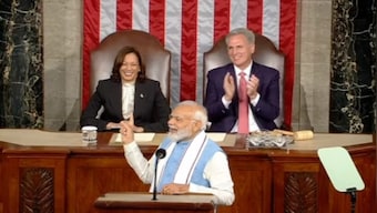 What's Samosa Caucus PM Modi referred to as flavour of the House in his joint address to the US Congress?