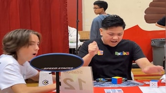 WATCH: Crowd goes wild as Max Park breaks Guinness World Record for solving Rubik's cube in 3.13 seconds