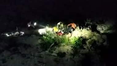 WATCH: Biker falls into 200-meter-deep gorge in Uttarakhand's Rudraprayag, rescued
