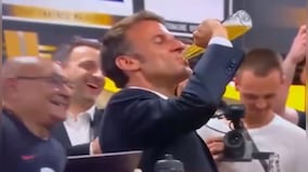 WATCH: Emmanuel Macron chugs beer in 17 seconds, sparks binge-drinking row