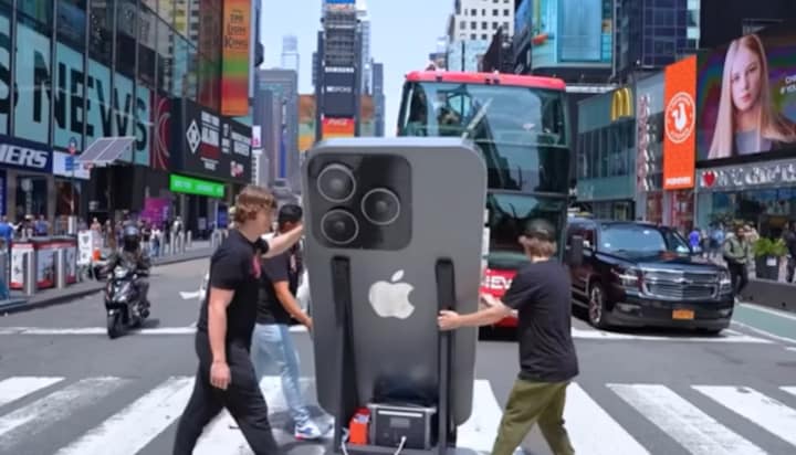 YouTuber builds 8-foot-long 'world's largest' fully-functional iPhone