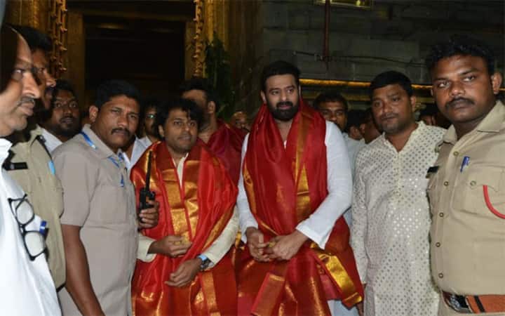 Prabhas seeks blessings at Tirumala temple ahead of 'Adipurush' final trailer launch Prabhas seeks blessings at Tirumala temple ahead of 'Adipurush' final trailer launch