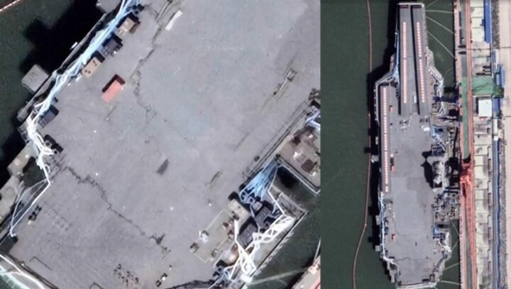 WATCH Chink in China's Armour: Flagship aircraft carrier develops two mammoth fractures on flight deck