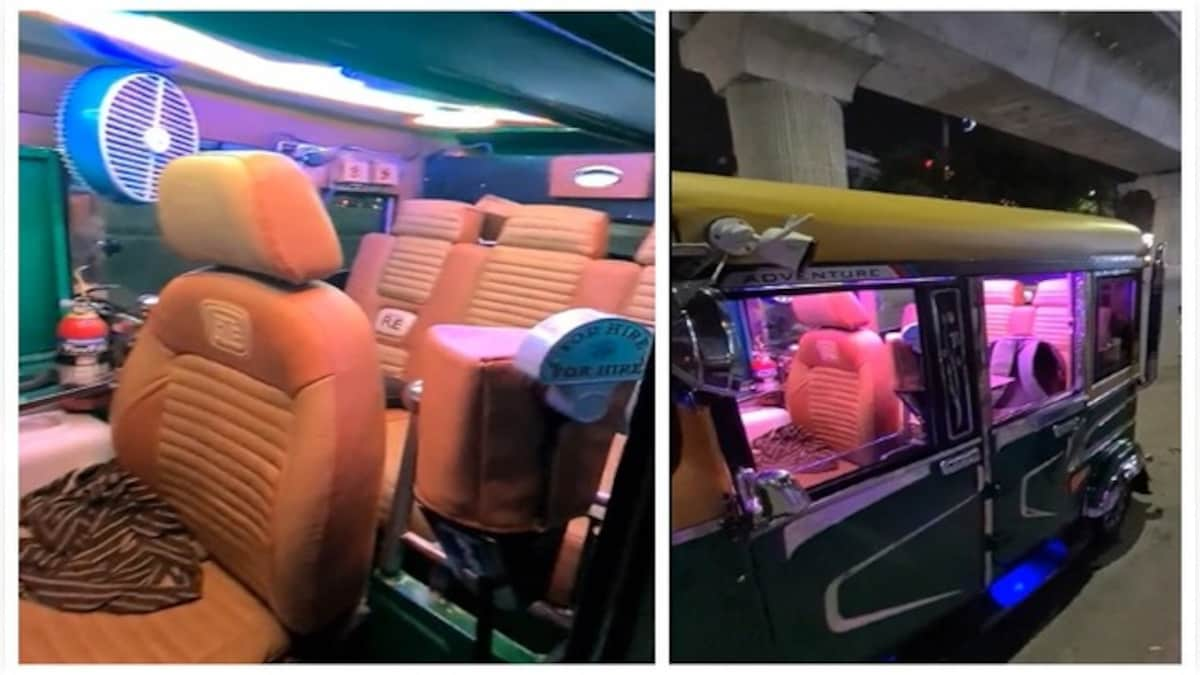 This swanky Bengaluru auto with cushions, tray tables and LED lights amazes internet