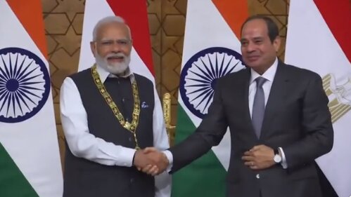WATCH: PM Modi conferred with Egypt's highest state honour 'Order of the Nile' WATCH: PM Modi conferred with Egypt's highest state honour 'Order of the Nile'