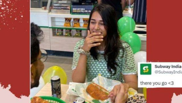 Subway stays true to its promise, sponsors couple's date after viral tweet Subway stays true to its promise, sponsors couple's date after viral tweet