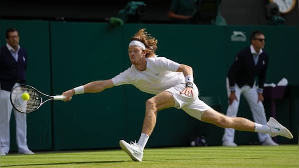 Wimbledon 2023: Andrey Rublev produces diving forehand winner for shot of the tournament, leaves opponent shocked