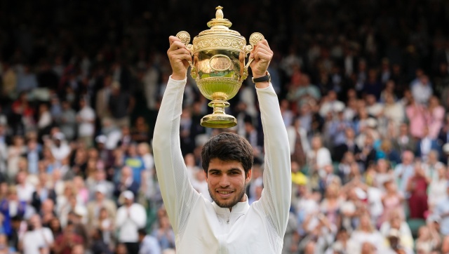 Wimbledon 2023: Carlos Alcaraz beats Novak Djokovic in five sets to win first All England title Wimbledon 2023: Carlos Alcaraz beats Novak Djokovic in five sets to win first All England title