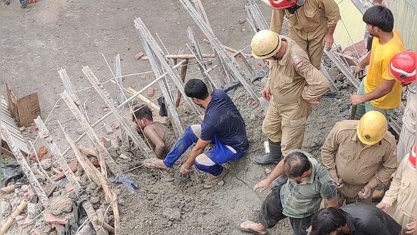Under-construction building collapses in Delhi many feared trapped