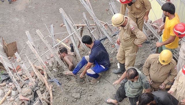 Under Construction Building Collapses In Delhi Many Feared Trapped Under Construction Building Collapses In Delhi Many Feared Trapped