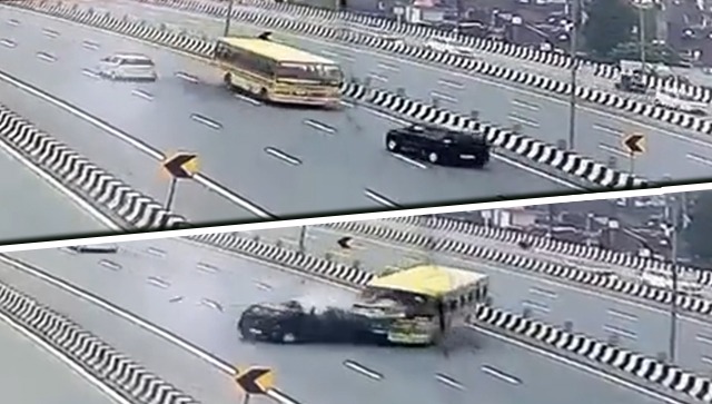 WATCH | School bus-SUV collide on Delhi-Meerut Expressway, children among 6 dead WATCH | School bus-SUV collide on Delhi-Meerut Expressway, children among 6 dead