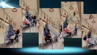 Viral video: Fitness coach's acrobatics in Delhi Metro divides internet