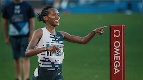 Kenya's Faith Kipyegon sets third world record of the season