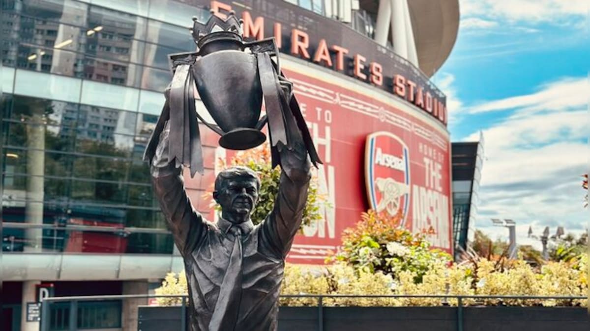 Arsenal unveil statue of Arsene Wenger with Premier League trophy outside Emirates Stadium