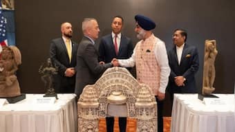 Indian consulate in New York holds repatriation ceremony for trafficked antiquities handed over by US