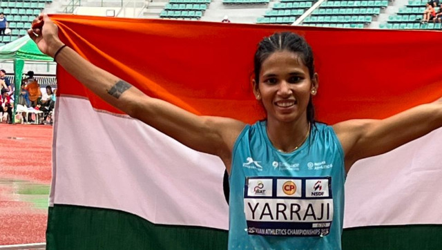 Asian Athletics Championships: Yarraji follows up hurdles gold with 200m silver; India finish third with 27 medals Asian Athletics Championships: Yarraji follows up hurdles gold with 200m silver; India finish third with 27 medals
