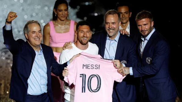 Watch: Lionel Messi unveiled as Inter Miami player as fans brave thunderstorm to deliver boisterous welcome