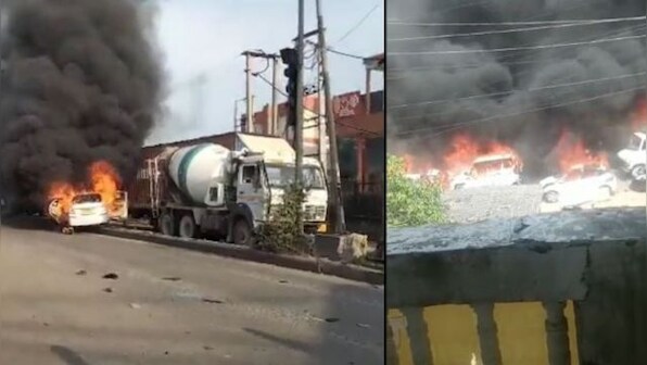 WATCH: Clashes erupt during VHP rally in Haryana's Nuh, Section 144 imposed, internet suspended