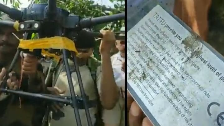 WATCH: BSF, Punjab Police recover 3 kg heroin wrapped along Pakistani drone near IB in Tarn Taran