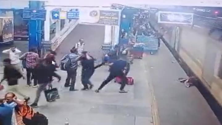 On camera: Passenger slips while boarding moving train, here's what happened next
