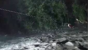 Watch: Late-night rescue by NDRF team across raging river