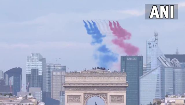 WATCH: Flypast in the colours of French national flag cover the sky of Paris at Bastille Day parade WATCH: Flypast in the colours of French national flag cover the sky of Paris at Bastille Day parade