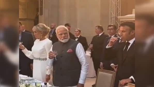 WATCH: Teetotaler PM Modi raises toast at dinner with French Prez Macron, then puts the glass aside