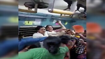 Kolkata local turns into battleground as women exchange blows, trade slaps and slippers