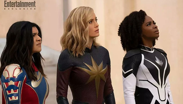 Marvel Studios reveals new images of 'The Marvels' starring Brie Larson, Iman Vellani, Teyonah Parris, Samuel L. Jackson Marvel Studios reveals new images of 'The Marvels' starring Brie Larson, Iman Vellani, Teyonah Parris, Samuel L. Jackson