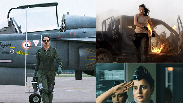 Kangana Ranaut looks fierce as Indian Air Force pilot in first look of 'Tejas', to clash with Tiger Shroff on October 20 Kangana Ranaut looks fierce as Indian Air Force pilot in first look of 'Tejas', to clash with Tiger Shroff on October 20