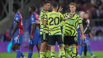 Premier League: Arsenal sink Crystal Palace to extend perfect start despite Tomiyasu red card