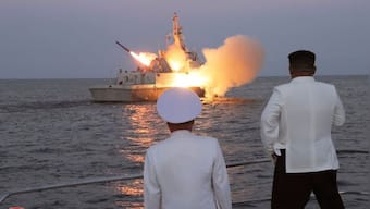 North Korea's Kim watches cruise missile launches as US, South Korean troops begin annual drills